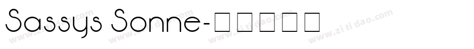 Sassys Sonne字体转换